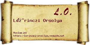 Lőrinczi Orsolya névjegykártya