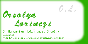 orsolya lorinczi business card